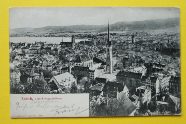 Ansichtskarte AK Zürich / vom Plytechnikum / 1904 / Plätze – Gebäude – Stadtansicht